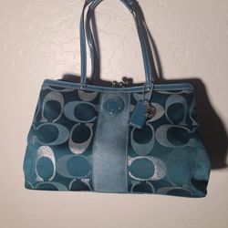 Coach Purse Teal Kisslock