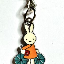 Cell Phone Charm Accessory Bunny Orange