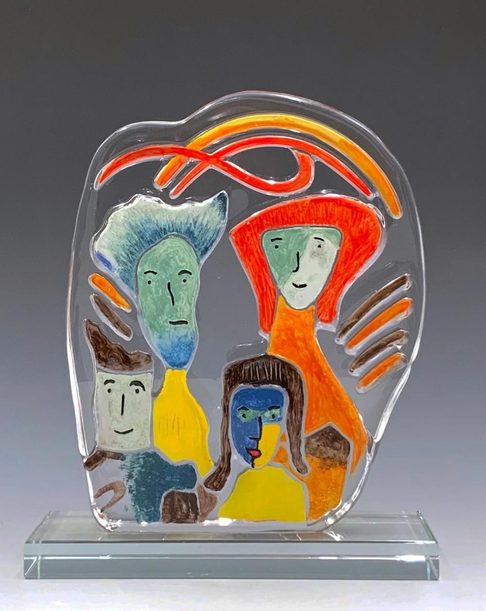 Spirit Of Friends & Family Glass Sculpture. Matt Lamb, Artist