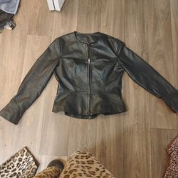 Medium To Small Black Leather Jacket