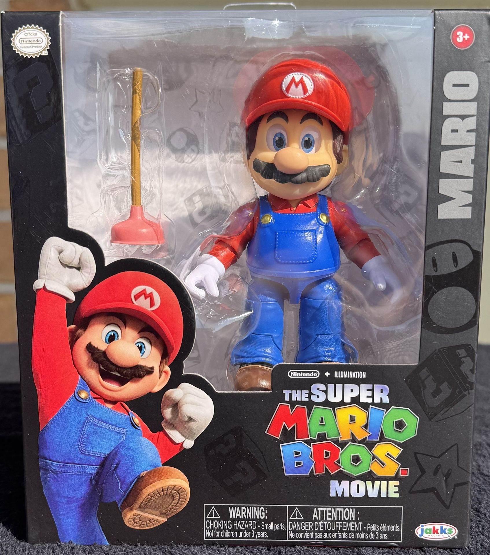 NEW Super Mario Bros Movie 5” Mario Figure w/ Plunger