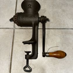 RARE "Universal" Food MEAT Chopper Cast Iron Food Prep Hand Crank #2 Vintage ruttmandesigns (949)