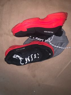 Like New Red Sole Balenciaga Triple S Size 42 Italy Size 9 U.S