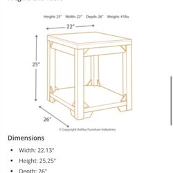 Ashley Coffee Table And 2 End Tables 