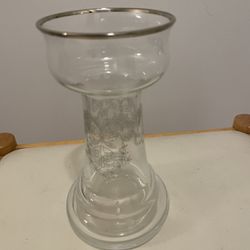 Vintage S&H Glass Etched Vase