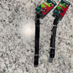 2 Vibrant Life Solid Nylon Dog Leashes , Black, Small, 5-ft, 3/8-in