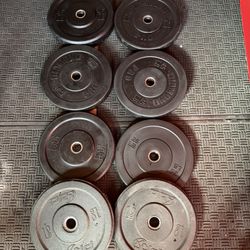 Bumper rubber Olympic weights 250lbs total