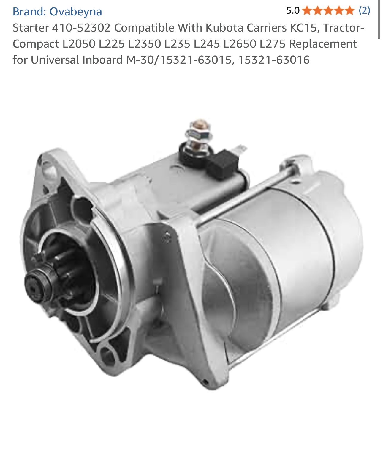 NEW STARTER For KUBOTA TRACTOR L2350F L225 L235 L245 L275 Kc15 M30 D1100 D1101