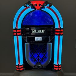 Victrola Nostalgic Wood Countertop Light Up Jukebox - Bluetooth, Radio, & CD Player