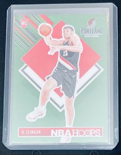 2024 NBA Hoops Donovan Clingan Green Prizm Tribute RC SP