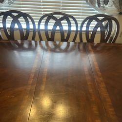 Solid Wood Dining Table Set – 8 Chairs (2 Arm Chairs) – Seats 8