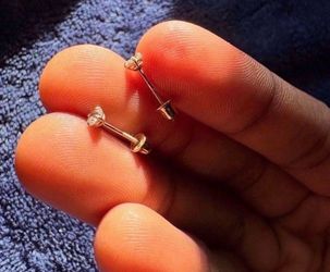 10k real gold stud small earrings