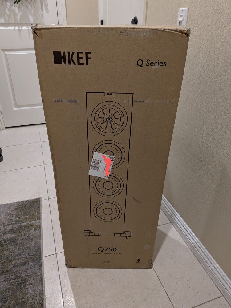 KEF Q750 6.5" 2.5-Way 150W Floorstanding Speaker Black (Single) -BRAND NEW-