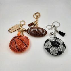 3pc Asst Bling Sport Keychain