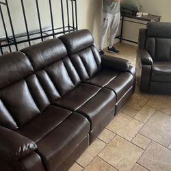 New Brown Recliner Couch and Loveseat! Includes Free Delivery 🚚!