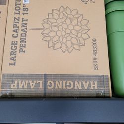 White Capiz Lotus Pendant Shade