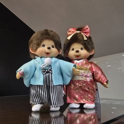 Monchichi 2 Figure Japan Exclusive (Nice Gift Set) 