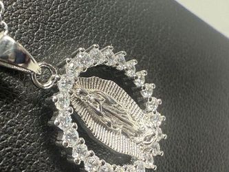 S/S CZ Metal Chain With VM Pendant 