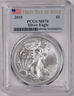 2018 AMERICAN SILVER EAGLES- First Strike PCGS