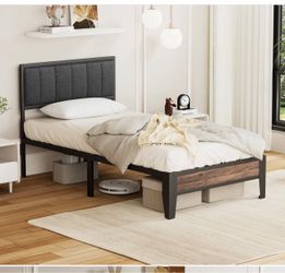 Kids twin bed with mattress