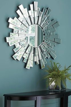 Signature Design by Ashley - Braylon Accent Mirror - Starburst Glass Frame