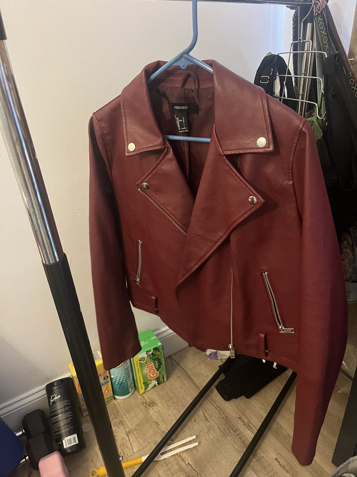 Burgundy Leather Jacket