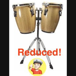 🔥 New Congas Bongo Drum Set w/Stand