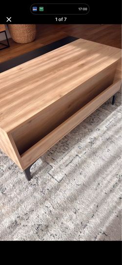 Wooden Lift Top coffee table with hidden storage