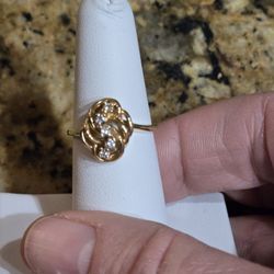 NEW Diamond, Yellow Gold 14k Ring, Size 5 3/4, Natural, 2.78 gm Total Weight