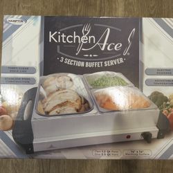 Kitchen Ace 3 Section Buffet Server