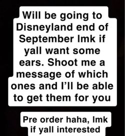 Lmk if yall want Disney ears
