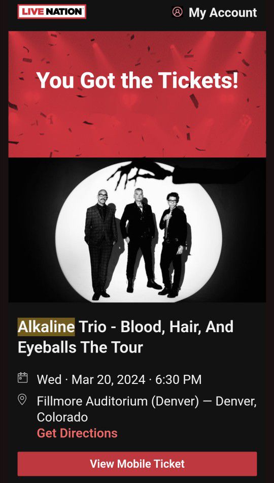Alkaline Trio @ Fillmore Auditorium 3/20