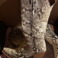 Snake Print Boots Size 9B