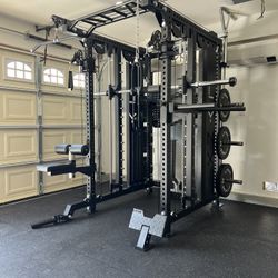3 in 1 Beast Rack🔹All In One Gym🔹Dual Cable Machine🔹Smith Machine🔹Squat Rack🔹Fitness Weights 