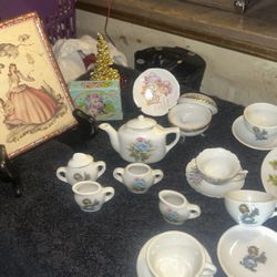 Antique Miniature Real China Tea Set 