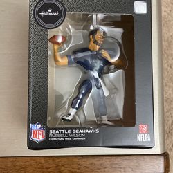 Hallmark Seattle Seahawks Russel Wilson Christmas Tree Ornament