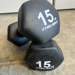 2 Piece - 15 Lbs Dumbbells