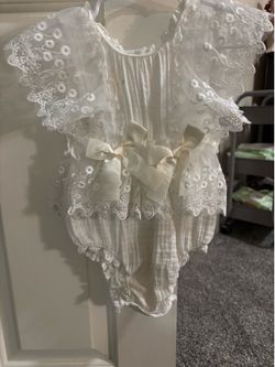 White onesie with tulle