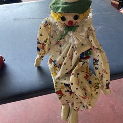 Antique Disney Push Pin Clown Doll