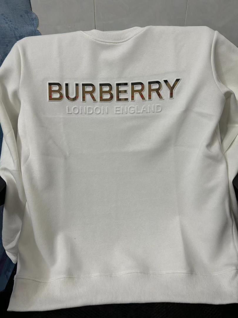 White Burberry Sweatshirt 