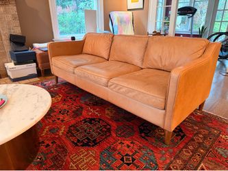Hamilton Leather 3-Seater Sofa Burnt Sienna