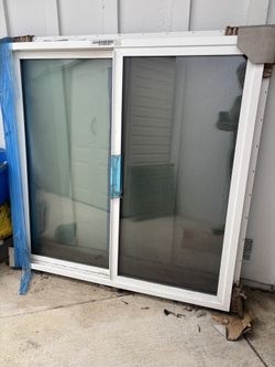 Window For sale, white interior and black exterior frame
