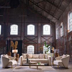 🔥 Juego de Sala Color Crema Moderno – SOLO $53 de Enganche 🔥