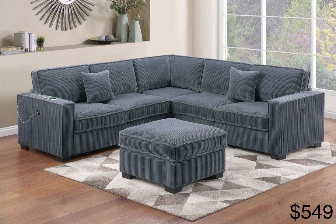 Sectional Sofa With Ottoman 