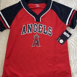 Youth Los Angeles Angels Jersey Material Shirt Size 10-12
