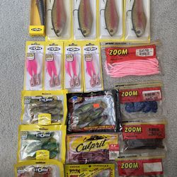 FISHING Bait Lures New OLD Stock STORM ZOOM TUSANAMI STRiKE KING CULPRIT
