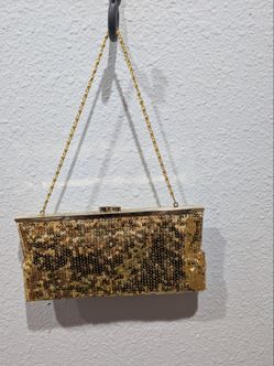 Gold sequin purse