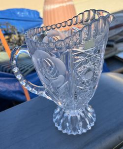 Italian Cut Crystal Water Pitcher
