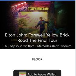 Elton John - 5th Row Floor Seats - Atlanta 