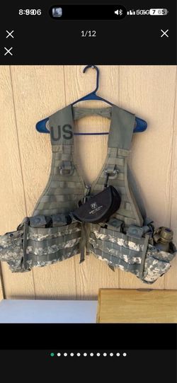 10 Pcs US Military RIFLEMAN SET MOLLE ll FLC Vest ACU And Accessories Pouches